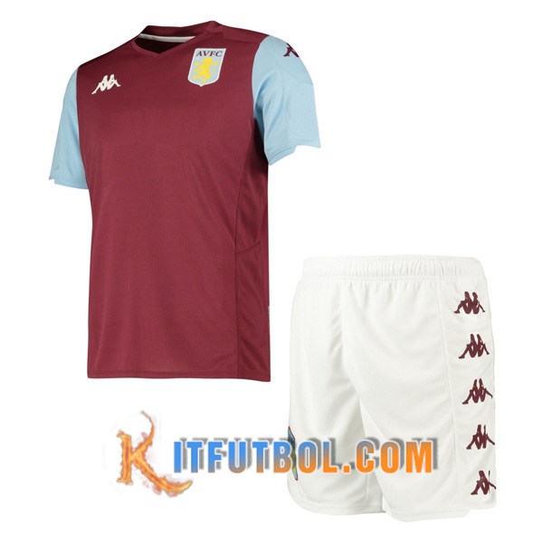 Camisetas Personalizadas Futbol Aston Villa Ninos Primera 19/20