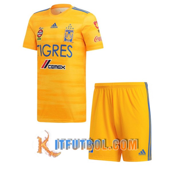 Camisetas Personalizadas Futbol Tigres UANL Ninos Primera 19/20