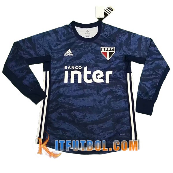 Camisetas Futbol Sao Paulo FC Portero Manga Larga Azul Oscuro 19/20