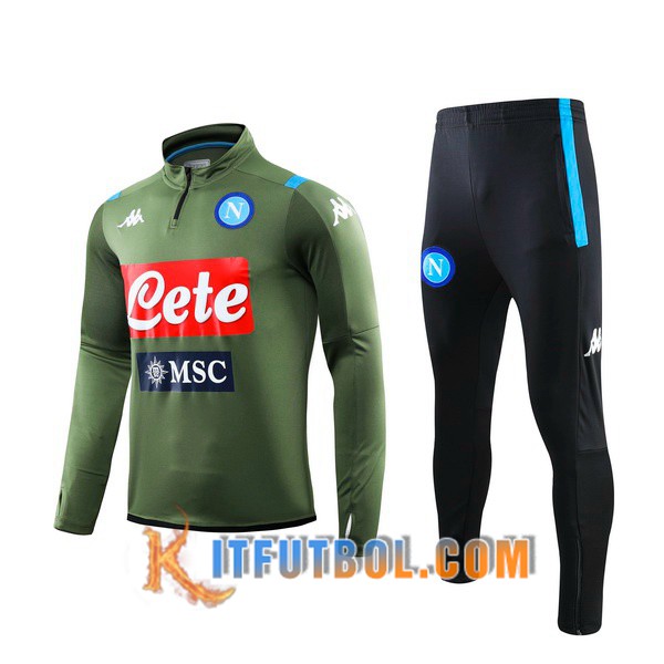 Nueva Chandal Futbol + Pantalones SSC Napoli Verde Oscuro 19/20