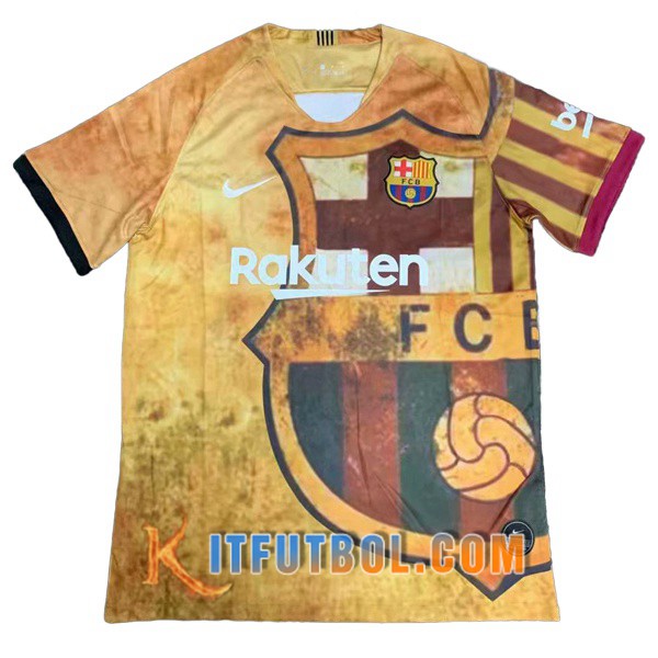 Camisetas Futbol FC Barcelona Version clasica Amarillo 19/20