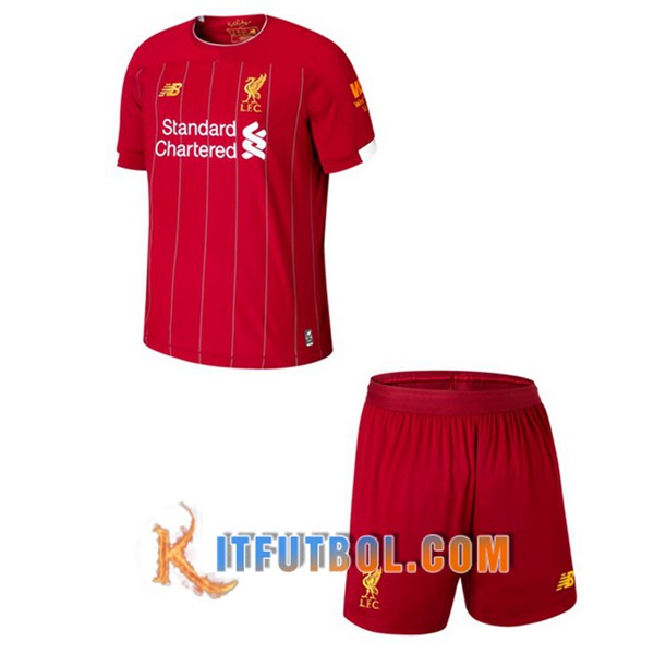 Camisetas Personalizadas Futbol FC Liverpool Ninos Primera 19/20