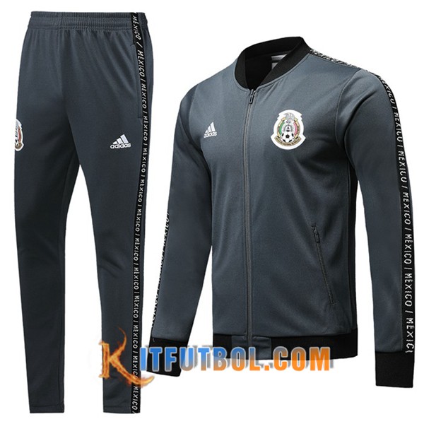 Nueva Chandal Futbol - Chaqueta + Pantalones Mexico Gris Oscuro 19/20