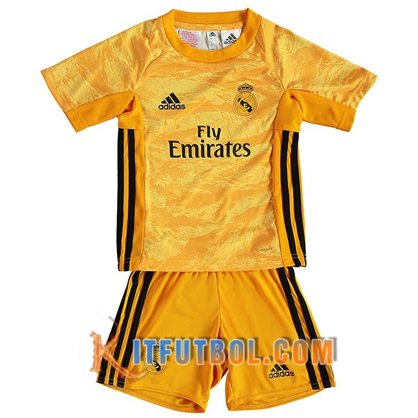 Camisetas Personalizadas Futbol Real Madrid Ninos Portero Amarillo 19/20
