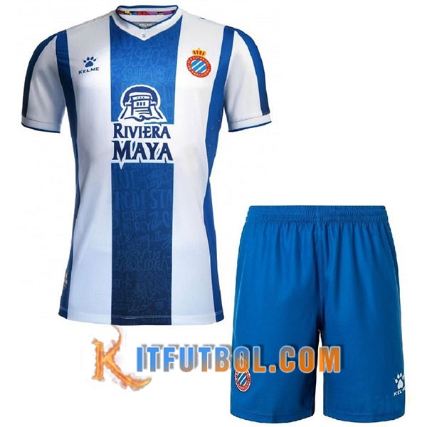 Camisetas Personalizadas Futbol RCD Español Ninos Primera 19/20