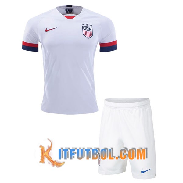Camisetas Personalizadas Futbol Estados Unidos Niños Primera 19/20