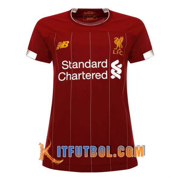 Camisetas Personalizadas Futbol FC Liverpool Mujer Primera 19/20