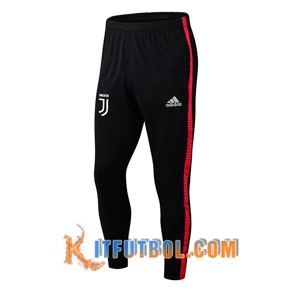 Nueva Pantalones Futbol Juventus Negro Roja 19/20