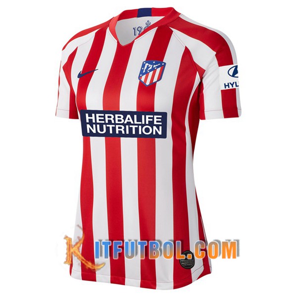 Camisetas Personalizadas Futbol Atletico Madrid Mujer Primera 19/20