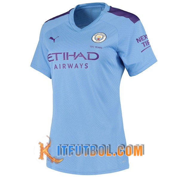 Camisetas Personalizadas Futbol Manchester City Mujer Primera 19/20