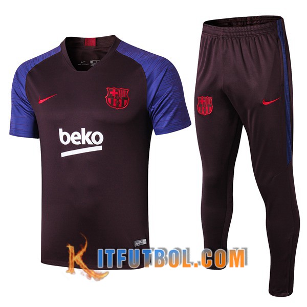 Camiseta Entrenamiento FC Barcelona + Pantalones Purpura 19/20