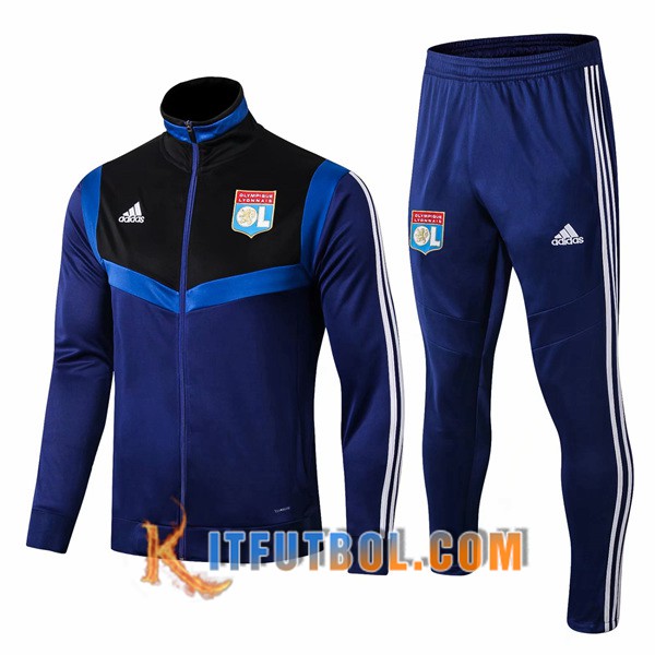 Nueva Chandal Futbol - Chaqueta + Pantalones Lyon OL Azul Negro 19/20