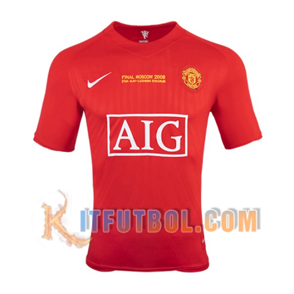 Camiseta Futbol Manchester United Champion Primera 2007/2008