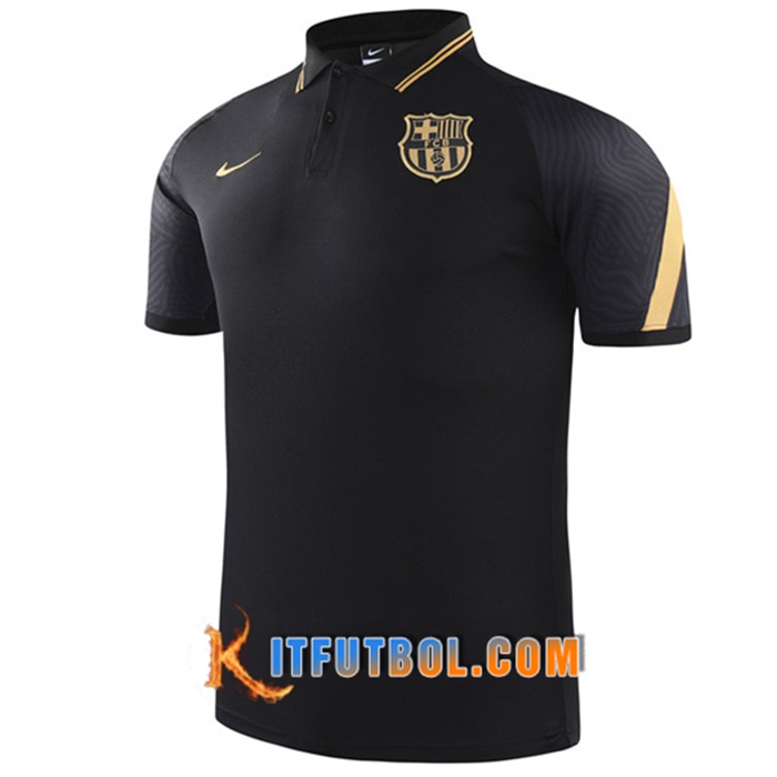 Camiseta Polo Futbol FC Barcelona Negro 2021/2022