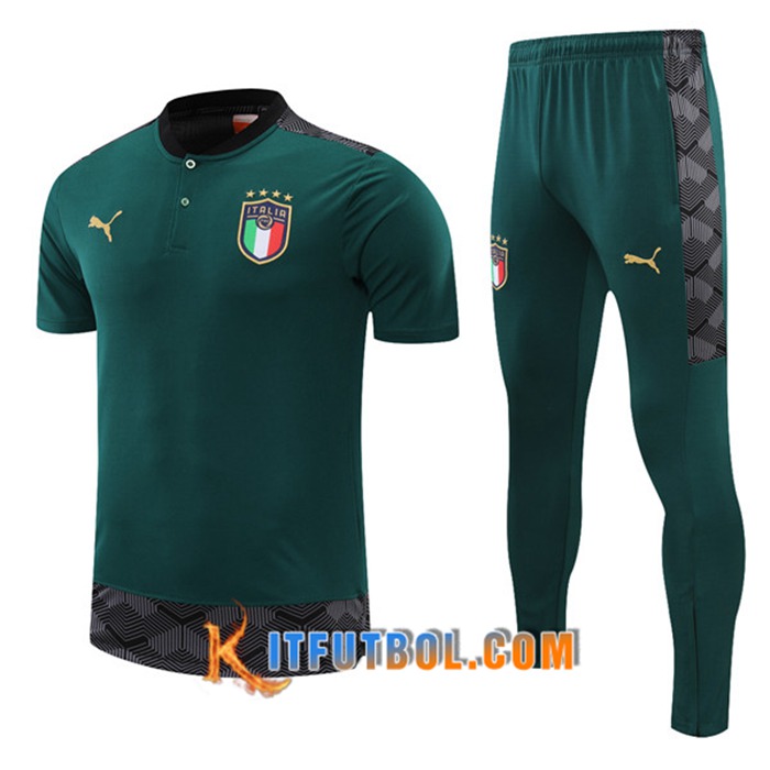 Camiseta Entrenamiento Italia + Pantalones Verde 2021/2022