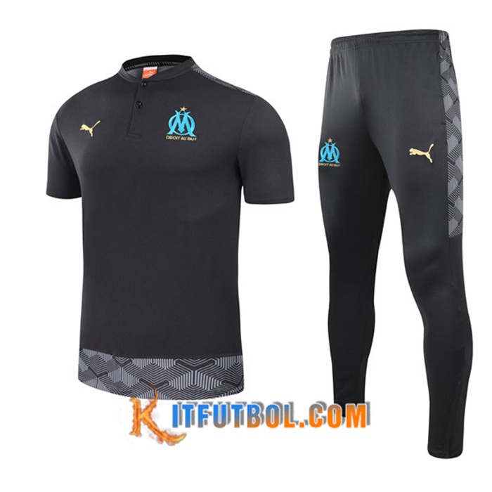 Camiseta Entrenamiento Marsella OM + Pantalones Negro 2021/2022