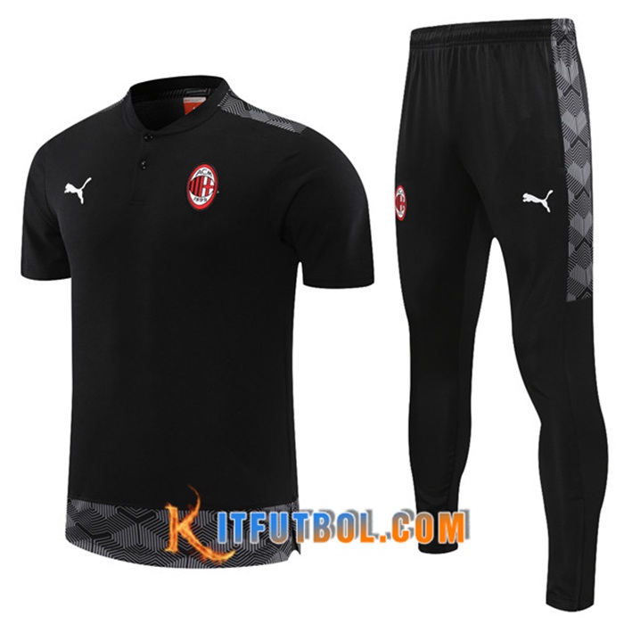 Camiseta Entrenamiento AC Milan + Pantalones Negro 2021/2022