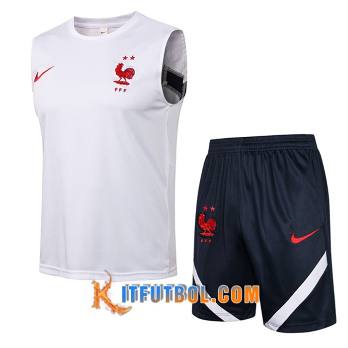 Camisetas Sin Mangas Francia Blanca 2021/2022