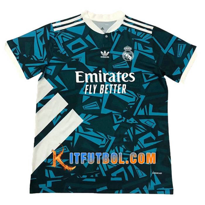 Camiseta Entrenamiento Real Madrid Negro/Azul 2021/2022