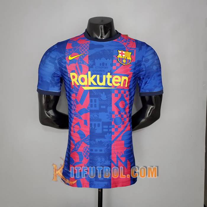 Camiseta Entrenamiento FC Barcelona Player Version Rojo/Azul 2021/2022