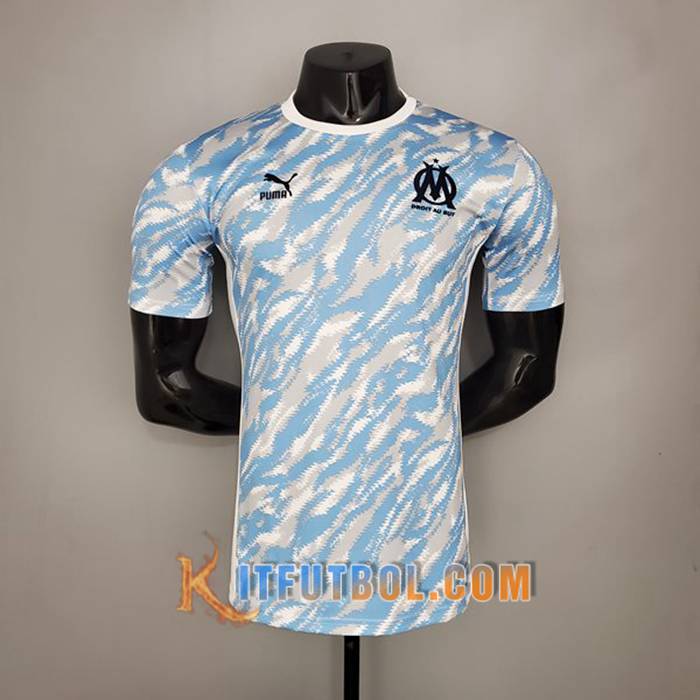 Camiseta Entrenamiento Marsella Player Version Blanca/Azul 2021/2022