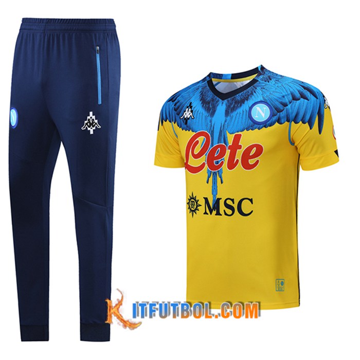 Camiseta Entrenamiento SSC Napoli + Pantalones Negro/Azul 2021/2022