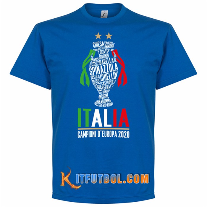 Camiseta Entrenamiento Italia UEFA Euro 2020 Champions Azul - GXHTS02