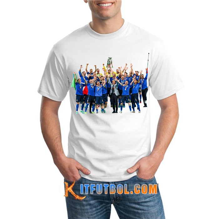 Camiseta Entrenamiento Italia UEFA Euro 2020 Champions Blanca - GXHTS15