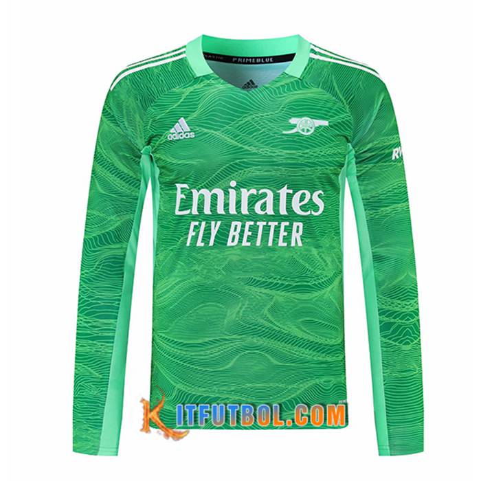 Camiseta Futbol Arsenal Portero Manga Larga Verde 2021/2022