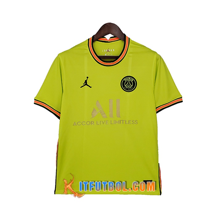 Camiseta Futbol Jordan PSG Amarillo 2021/2022
