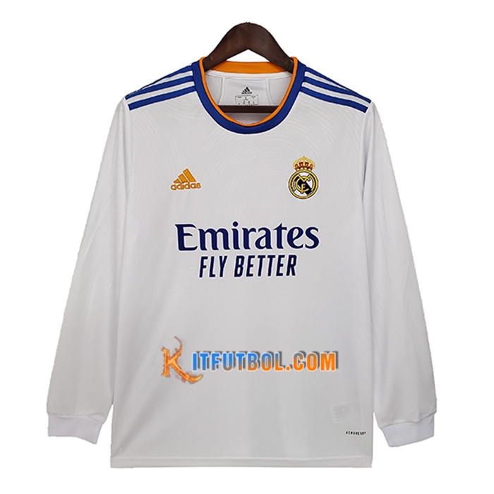Camiseta Futbol Real Madrid Titular Manga Larga 2021/2022