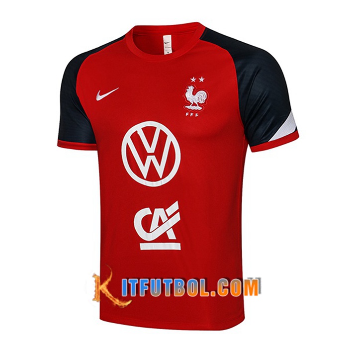 Camiseta Entrenamiento Francia Rojo 2021/2022
