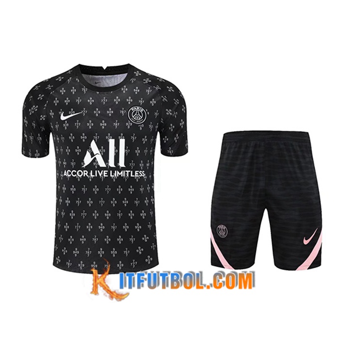 Camiseta Entrenamiento Jordan PSG + Cortos Negro 2021/2022