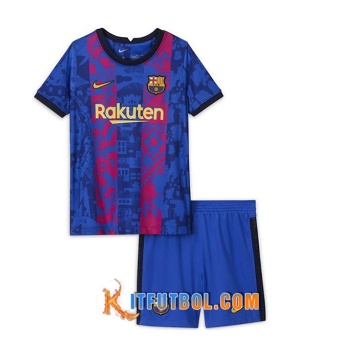 Camiseta Futbol FC Barcelona Ninos Tercero 2021/2022