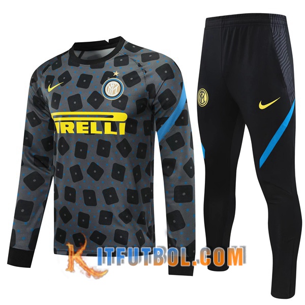 Nueva Chandal Futbol + Pantalones Inter Milan Negro/Gris 20/21