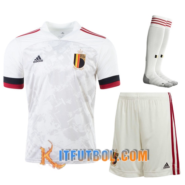 Traje Camisetas Futbol Belgica Segunda (Cortos+Calcetines) UEFA Euro 2020