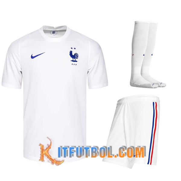 Traje Camisetas Futbol Francia Segunda (Cortos+Calcetines) UEFA Euro 2020