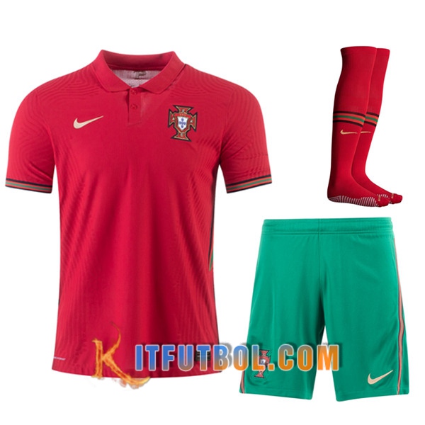 Traje Camisetas Futbol Portugal Primera (Cortos+Calcetines) 20/21