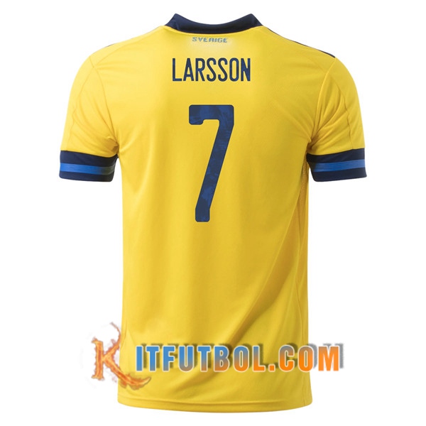 Camisetas Futbol Suecia (LARSSON 7) Primera UEFA Euro 2020