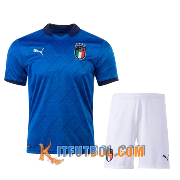 Nueva Camisetas Futbol Italia Ninos Primera UEFA Euro 2020
