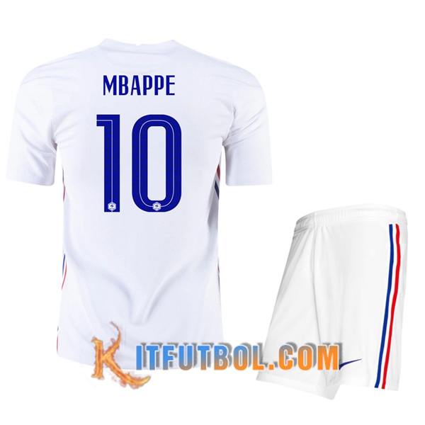 Camisetas Futbol UEFA Euro 2020 Francia (Mbappe 10) Ninos Segunda
