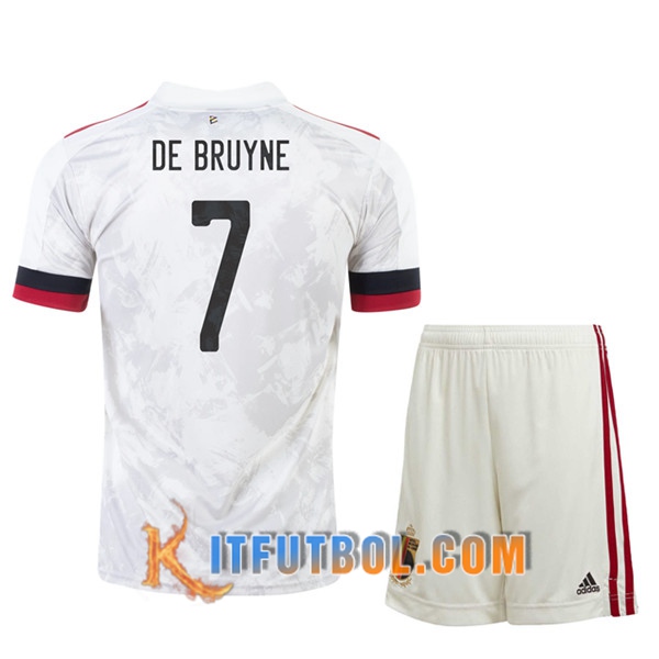 Camisetas Futbol UEFA Euro 2020 Belgica (DE bruyne 7) Ninos Segunda