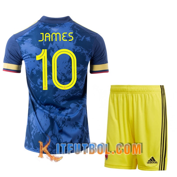 Camisetas Futbol UEFA Euro 2020 Colombia (JAMES 10) Ninos Segunda