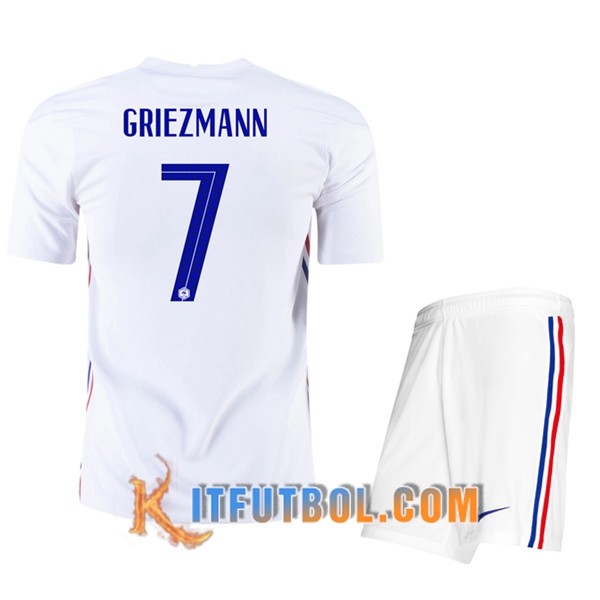 Camisetas Futbol UEFA Euro 2020 Francia (Griezmann 7) Ninos Segunda