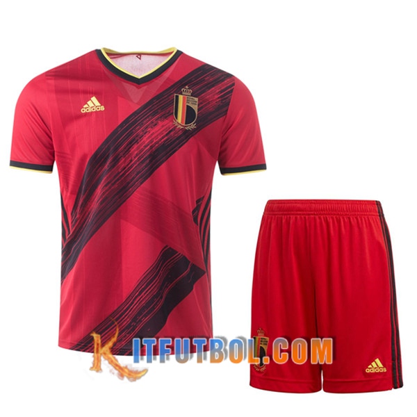 Traje Camisetas Futbol Belgica Primera + Cortos UEFA Euro 2020