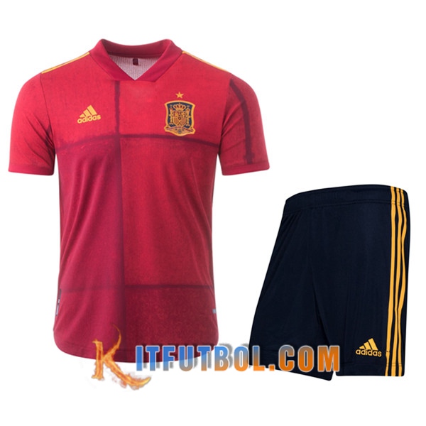 Traje Camisetas Futbol España Primera + Cortos UEFA Euro 2020