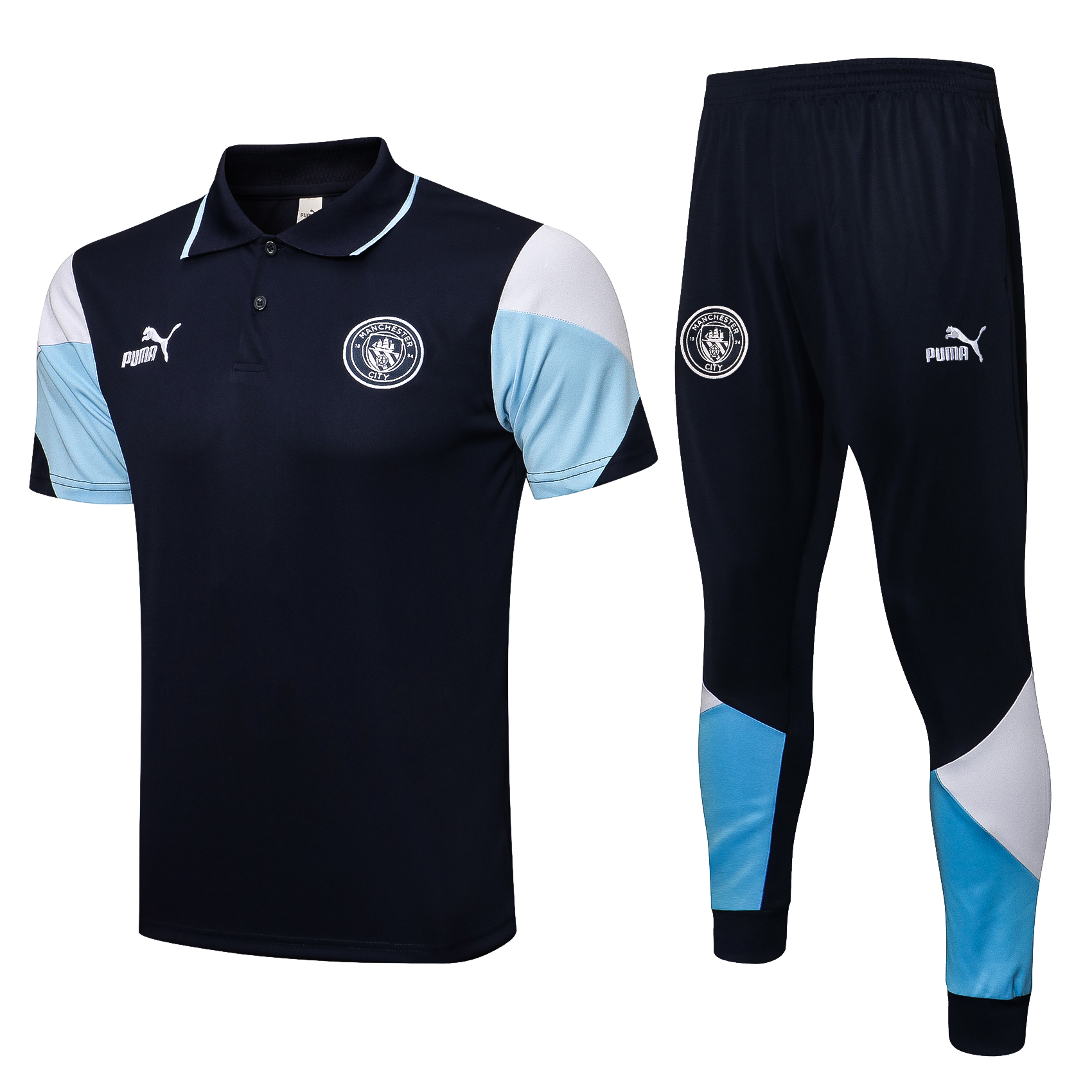 Camiseta Entrenamiento Manchester City + Pantalones Negro/Azul 2021/2022