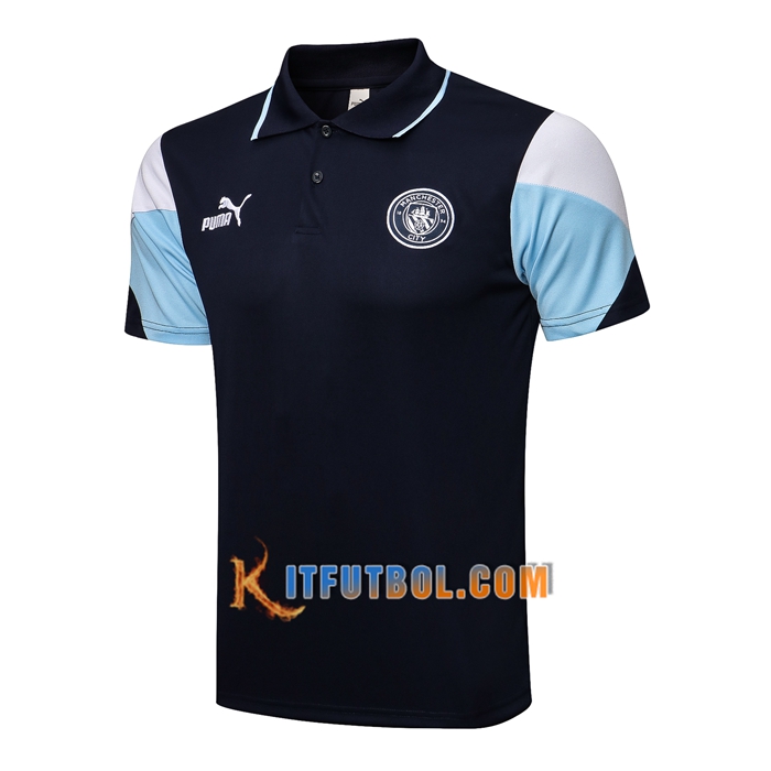 Camiseta Entrenamiento Manchester City Negro/Azul 2021/2022