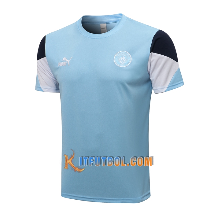 Camiseta Entrenamiento Manchester City Azul/Negro/Blanca 2021/2022