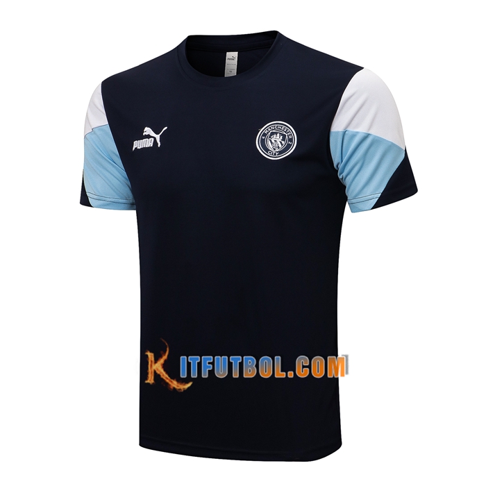 Camiseta Entrenamiento Manchester City Negro/Azul/Blanca 2021/2022